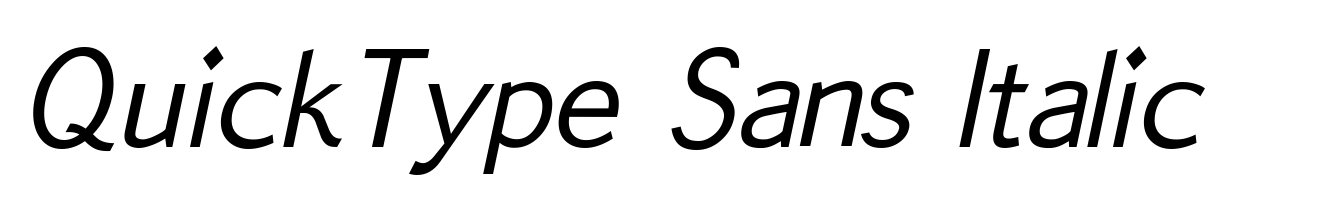 QuickType Sans Italic